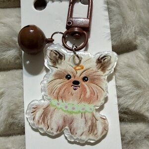 Yorkshire Terrier Dog Keychain Charm